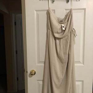 BNWT GAP MAXI DRESS STRAPLESS WITH A SIDE TIE SZ S